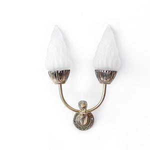 vintage brass wall light, brass wall light, flame globe, lighting, interior decor, sconce, wall light