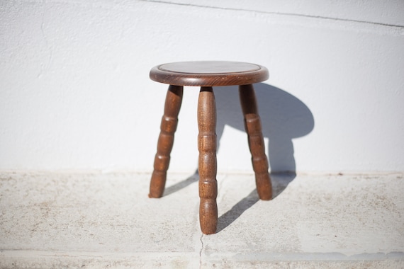 Vintage Stool Wooden Stool Tripod Stool Extra Chair Plant - Etsy Australia