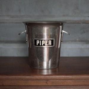 Piper Heidsieck champagne bucket, art deco champagne bucket made in France, vintage ice bucket, bar, barware, bucket