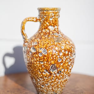 Vintage Fat Lava Keramikkrugvase „Ateliers du Cyclops“ Annecy / Emaux Miel / Charles Cart, Innendekoration