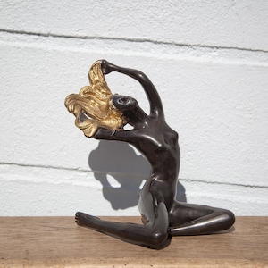 Estatua vintage, estatua de mujer, escultura art deco, decoración de interiores, decoración del hogar