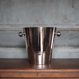 Champagne bucket, art deco style champagne bucket, vintage ice bucket, bar, made in France, barware, bucket