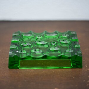 green glass empty pocket, bubble glass empty pocket, ashtray, collection, art of glass, ashtray image 5