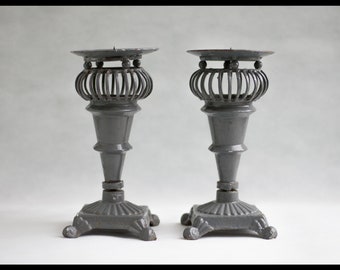 Vintage candelabra, pair, candle holder,, candle holder, heavy metal, candle holder, fireplace, home decor, candlestick, pair of candleholders