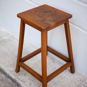 Vintage high stool, wooden bar stool, wooden stool, industrial stool, side chair, industrial, kitchen, office, stool
