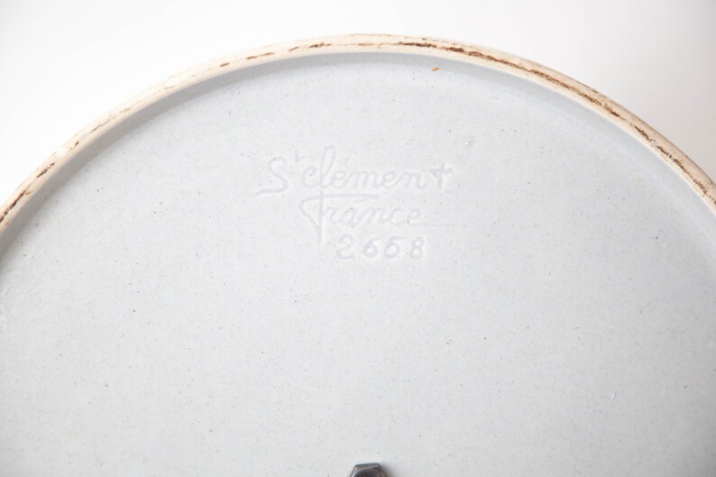 made in France cheese milking retro Saint Clement faience Vintage cheese platter 60/'s table art cuisine hand-painted