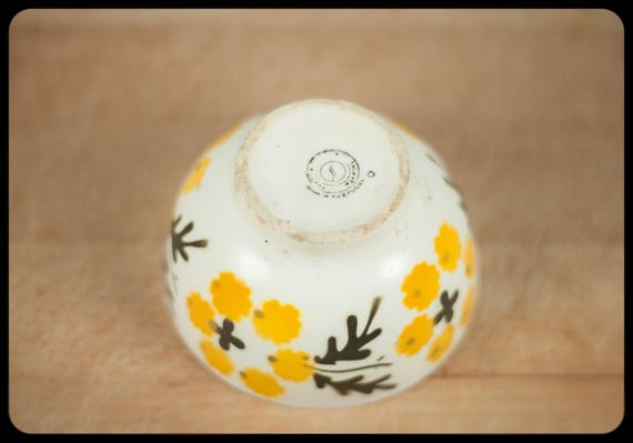 70/'s pattern stencil airbrush Tulip Bowl coffee bowl collection kitchen Vintage Portuguese ceramic bowl SACAV\u00c9M Bowl Breakfast Bowl