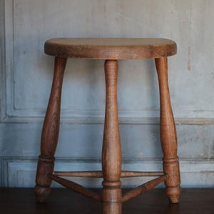 Vintage stool, wooden stool, tripod stool, side chair, plant stand, interior decor, wooden stool, stool
