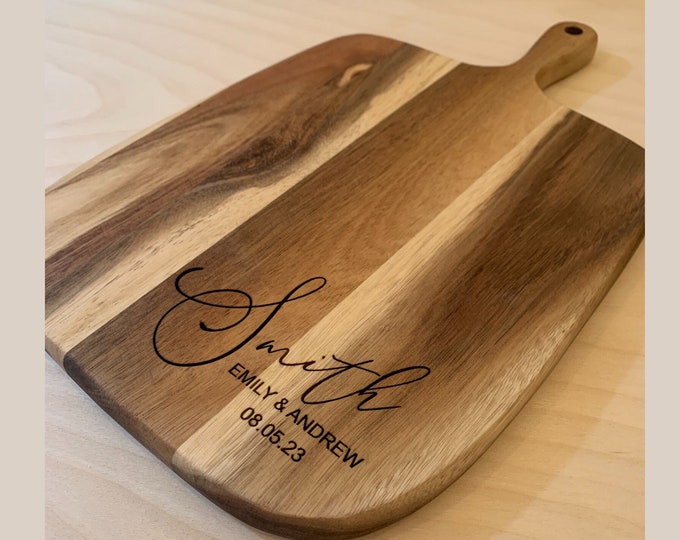 personalized cutting board, engraved cutting board, couple gift, engagement gift, wedding gift for couples, engraved new home gift