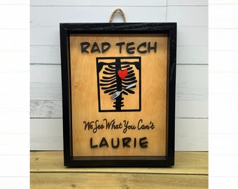 Rad Tech Wood Sign Gift, Personalized Rad Tech Gift, Rad Tech Sign, Personalized Xray Sign, Xray Wood Sign, Rad Tech Gift