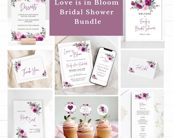 Love is in Bloom Bridal Shower Bundle | Love in Bloom Shower | Spring Bridal Shower | Floral Bridal Bundle |  Love in Bloom Bundle