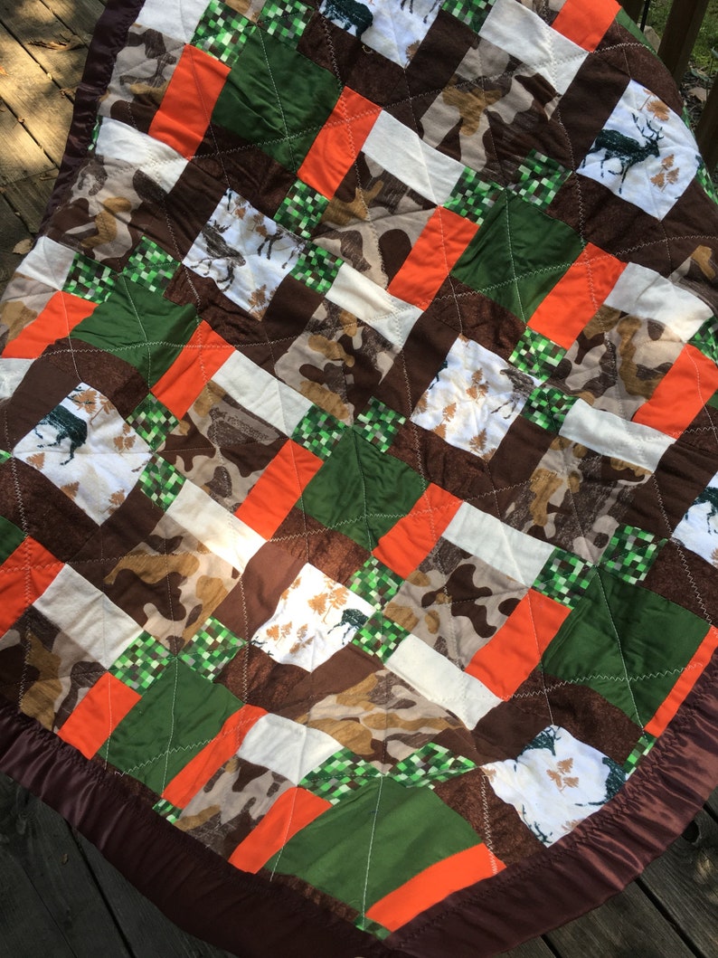 Camo Baby Quilt/ Camo Quilt/ Patchwork Quilt/ Hunting Quilt/ Etsy