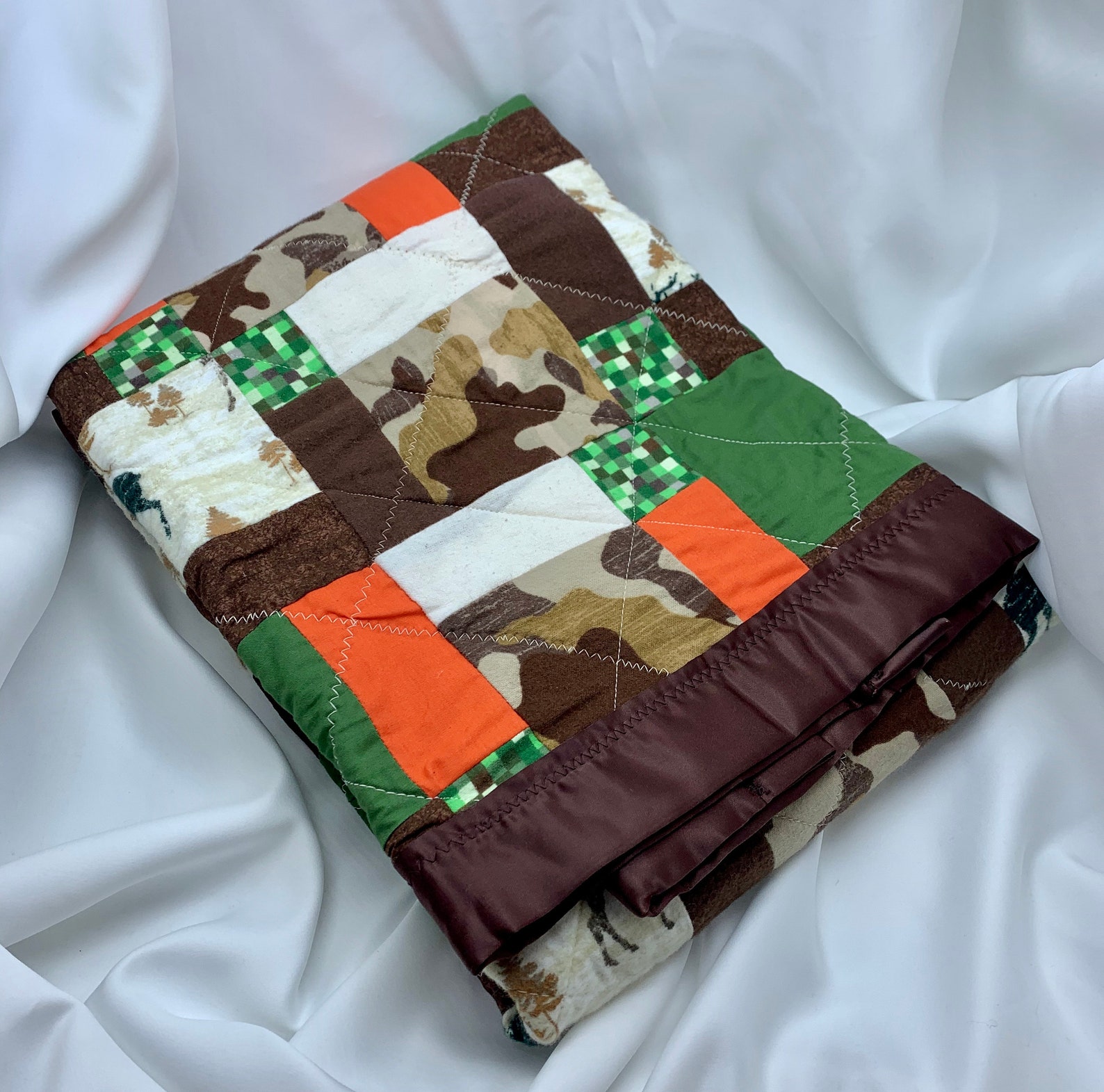 Camo Quilt/ Camo Baby Quilt/ Patchwork Quilt/ Hunting Quilt/ Etsy