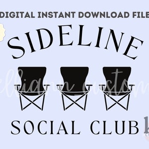 Sideline Social Club svg, Sports Mom SVG, Diamond Social Club, trendy SVG,