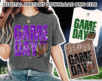 Paquete de fútbol PNG, Fútbol de moda, Fútbol DTF, Temporada de fútbol, Vibraciones de fútbol, Touchdown, Día del partido, Sublimación, Fútbol americano de secundaria