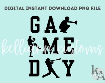 Baseball Game Day PNG File, Baseball Game day Sublimation Design, Baseball png design, Game Day, Baseball SVG, Game Day SVG