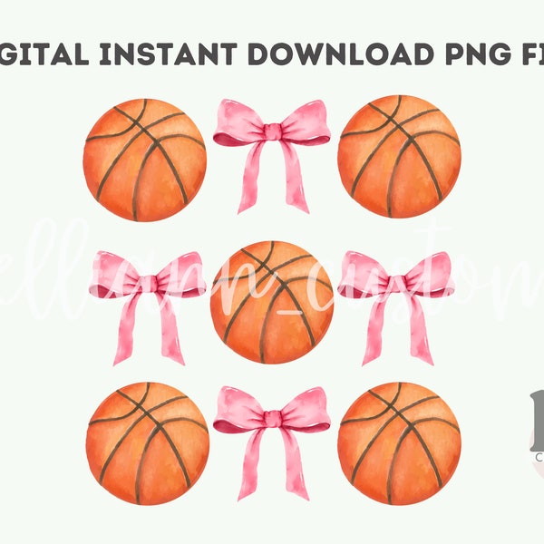 Basketbal png, Coquette Bow png, Soft Girl Era png, Pink Bow, esthetische png, aquarel Girlie png, sociale club png, basketbal babe png