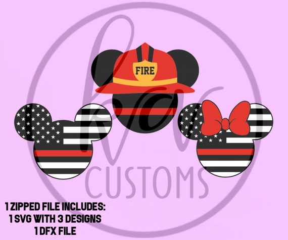 Download Thin Red Line Svg Mickey Mouse Firefighter Svg Firefighter Etsy