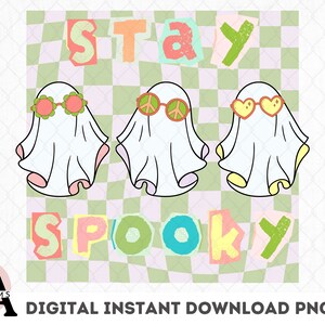 Groovy Ghost PNG, file di sublimazione fantasma, Stay Spooky, Halloween Town, Halloween PNG, Groovy Halloween, Download digitale, Halloween