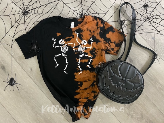 bleach tie dye halloween shirt