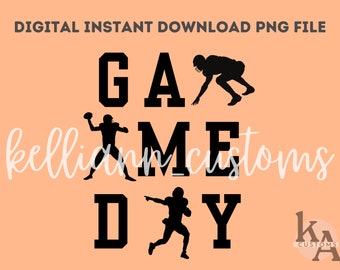 Football Game Day PNG File, Football Game day Sublimation Design, Football png design, Game Day, Football SVG, Football Game Day svg