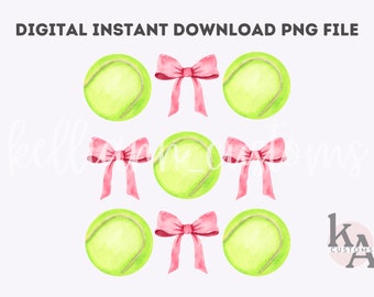 Tennis png, Coquette Bow png, Soft Girl Era png, Pink Bow, Aesthetic Png, Watercolor Girlie Png, png, Social Club png, tennis babe png