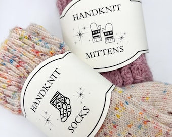Handknit Socks and Mittens Wrap Labels: Printable Gift Tags (PDF)