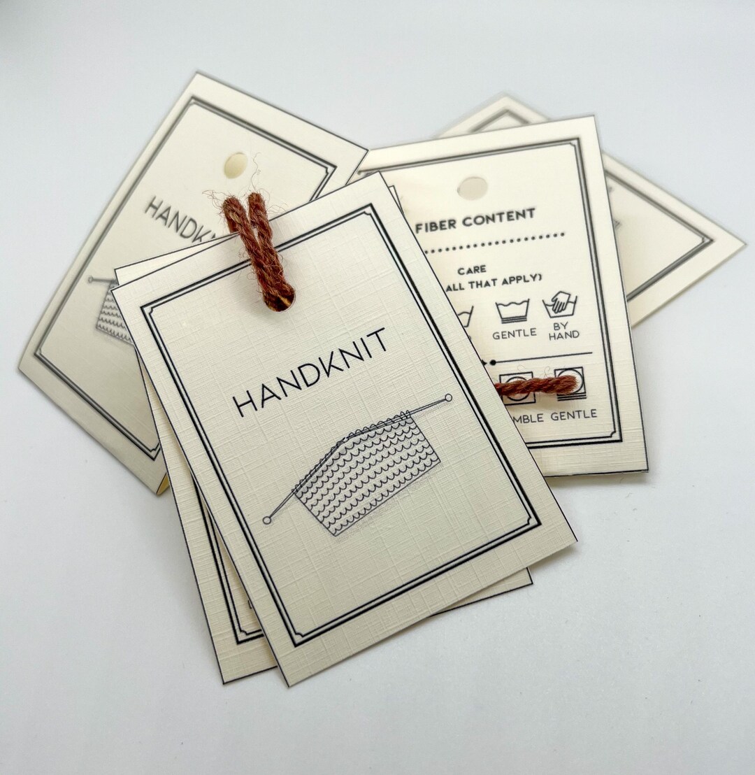 Handknit Care Tag: Printable Knitting Labels (PDF) - Etsy