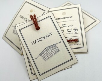 Handknit Care Tag: Printable Knitting Labels (PDF)