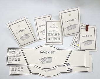 Handknit Wrap Label & Care Tag Set (PDF Download)