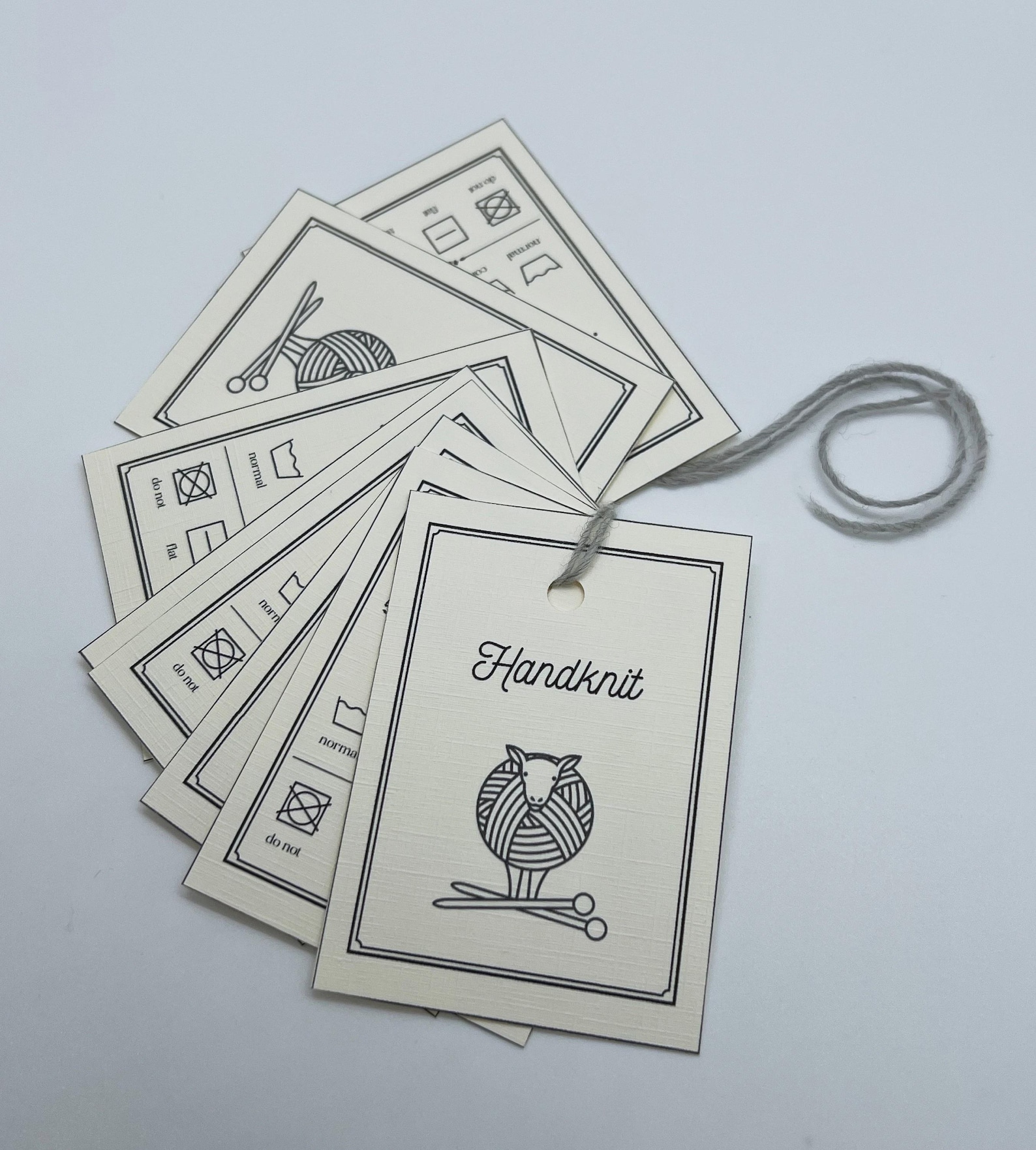 Sheep With Labels Printable Knitting Labels: Handknit Garment Care Tags, Sheep With ...