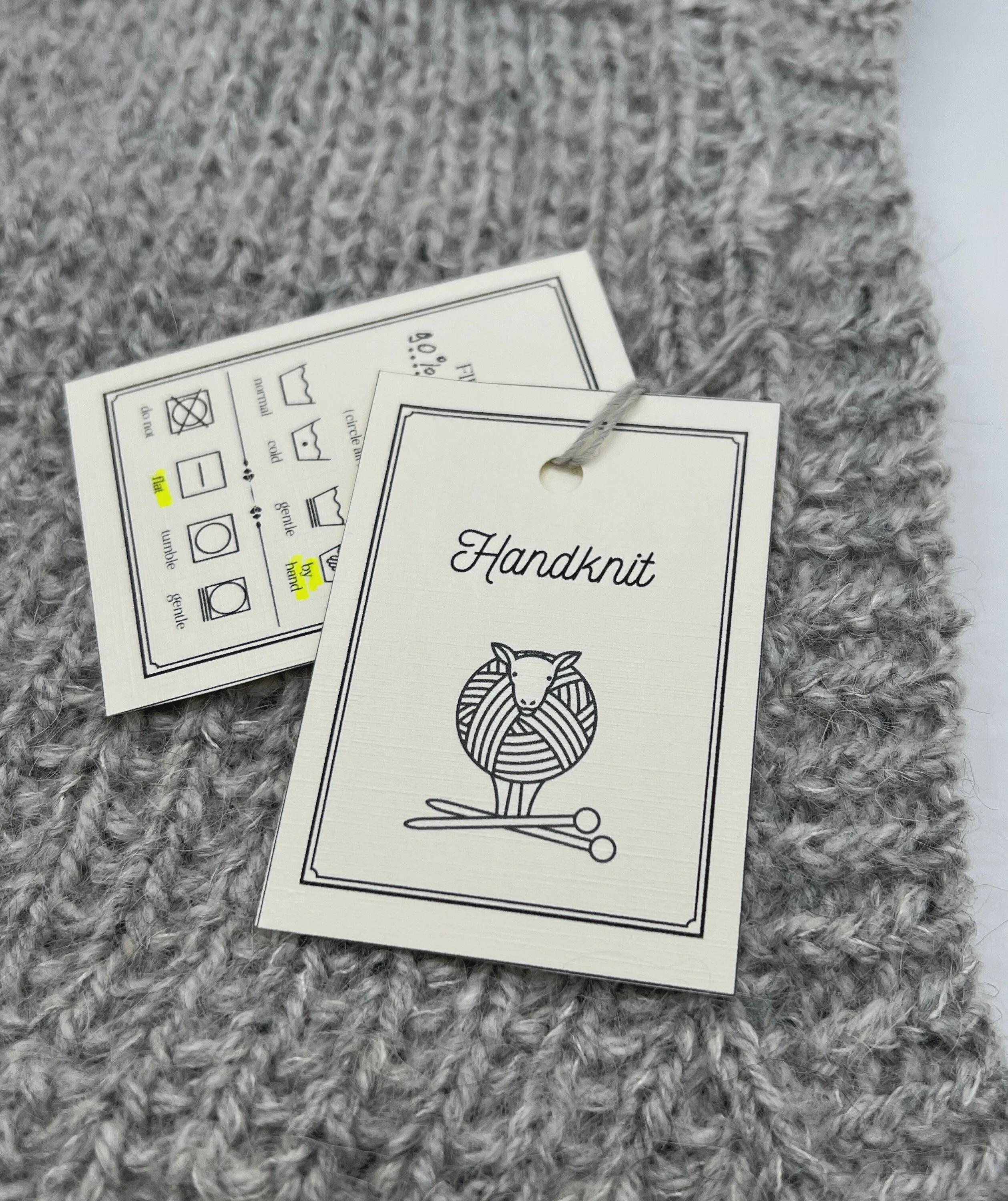 Sheep With Labels Printable Knitting Labels: Handknit Garment Care Tags, Sheep With ...