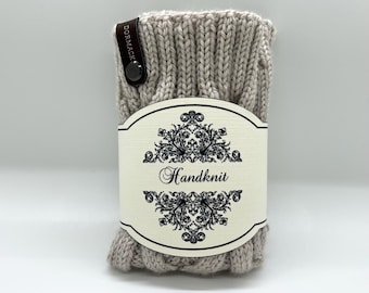 Handknit Decorative Knitting Label: Wash Care Tag Wrap (Instant Download PDF)