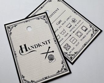 Handknit Garment Decorative Tags: Printable Knitting Labels (PDF)