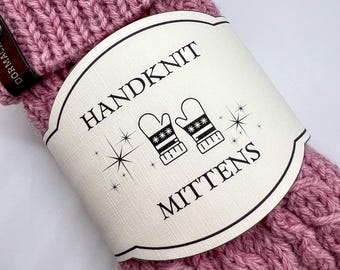 Handknit Mittens Wrap Label: Printable Knitting Labels (PDF)