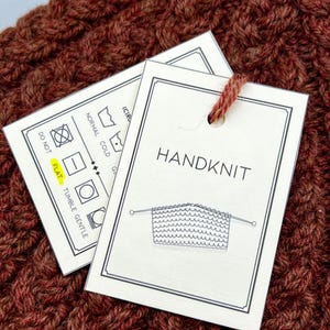 Handknit Care Tag: Printable Knitting Labels (PDF) - Etsy