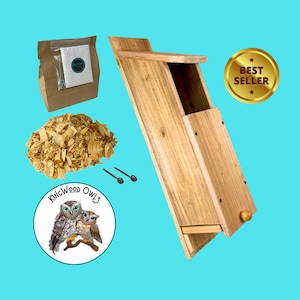Cedar Owl Nesting Box, Screech Owl House, Outdoor Pest Control, Handmade Bird Lover Gift