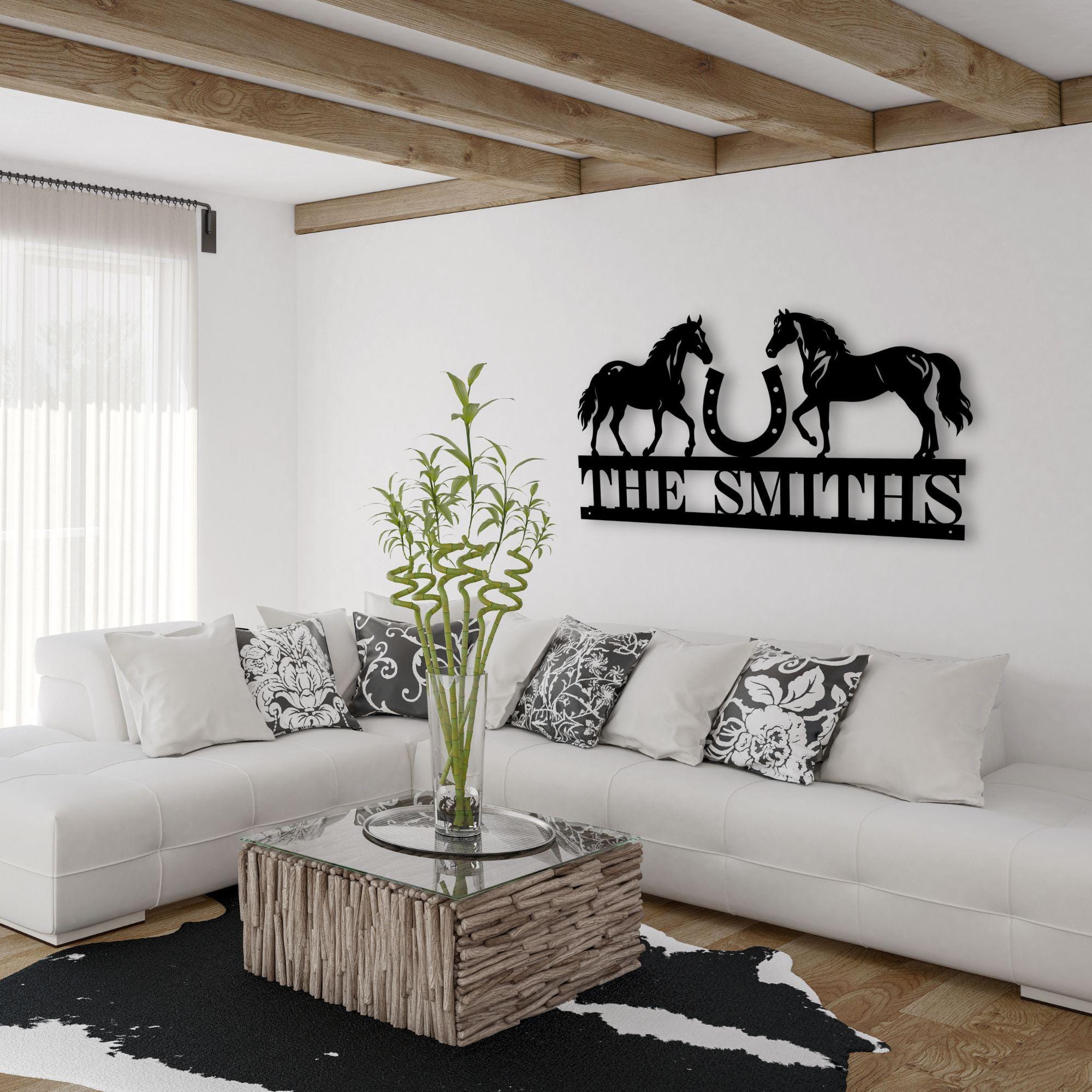 Custom Hanging Ranch Sign, Personalized Gate Entry Plaque, Horse Stable ...