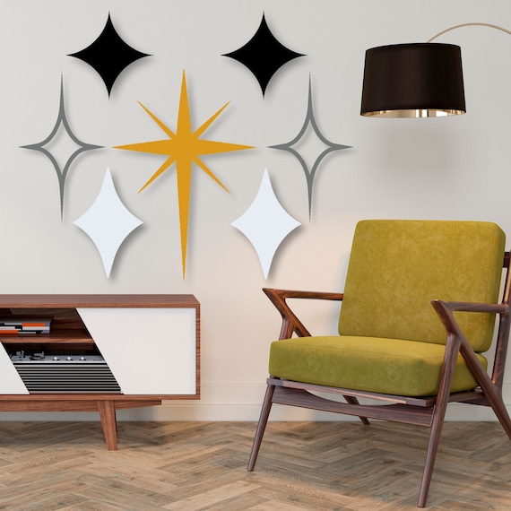 アート・デザイン・音楽 Fabulous 50s: Design for Modern Living Mid Century Modern Starburst Decor, Metal Wall Art, Retro