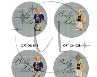 Custom Stickers | Ralph Lauren Baby Shower Decor
