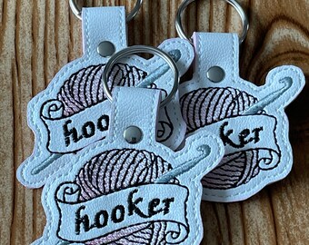 Vinyl Keychains // Crochet // Hooker // Funny