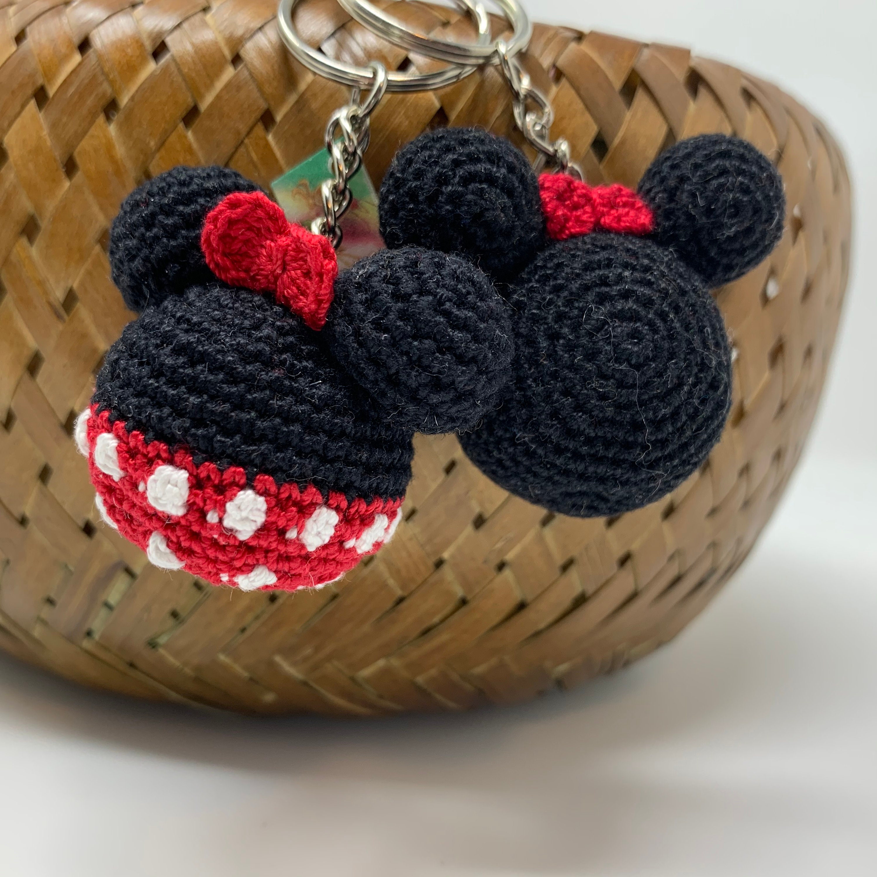 Disney Keychains | Minnie Mouse Keychain | Hand-Crochet | Amigurumi