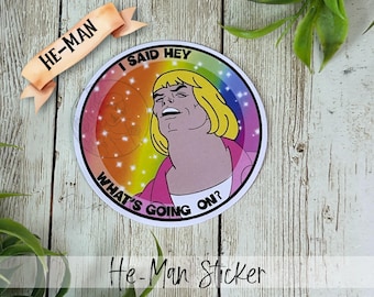 He-Man Sticker: Masters of the Universe High-Gloss, Vinyl, Waterproof Sticker