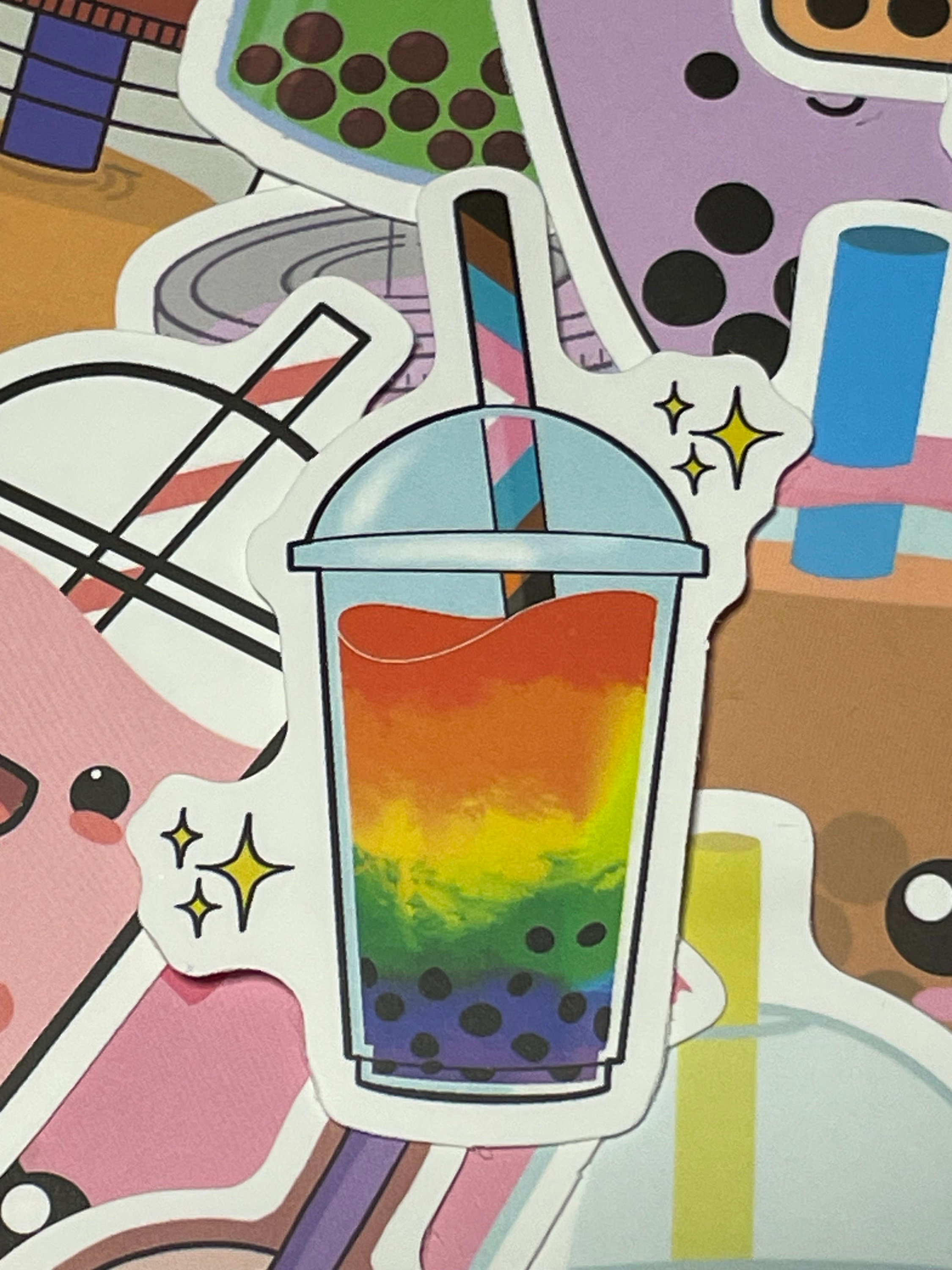 Random Boba BOBA Tea Stickers | RANDOM Pack of 6 | Mystery Pack | Waterproof ...