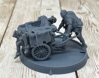 Grave John Tabletop Miniatures | Gravedigger NPC | Cart Included | The Shadow over Ravenor | Heroes | D&D Dungeons and Dragons | Pathfinder