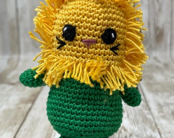 Llavero de diente de león / Colgante para mochila / Ganchillo a mano / Micro ganchillo / Amigurumi / Diente de león