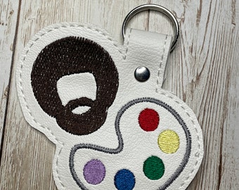 Happy Painter TV Show Embroidered Vinyl Keychains