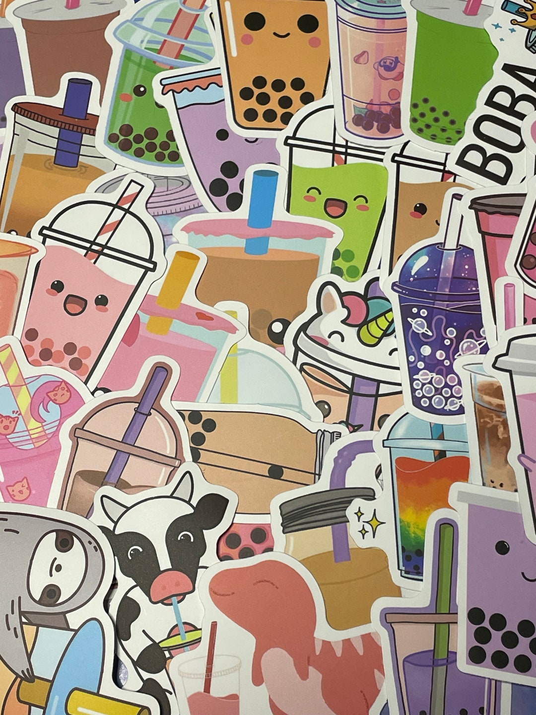 Random Boba BOBA Tea Stickers | RANDOM Pack of 6 | Mystery Pack | Waterproof ...