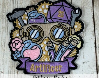 Parche de Artífice, bordado, termoadhesivo o para coser, D&D, Dungeons and Dragons, TTRPG