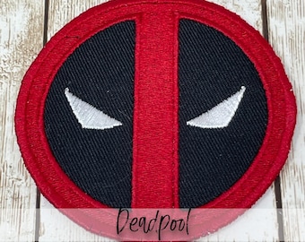 Deadpool Patch: Embroidered Iron-On/Sew-On